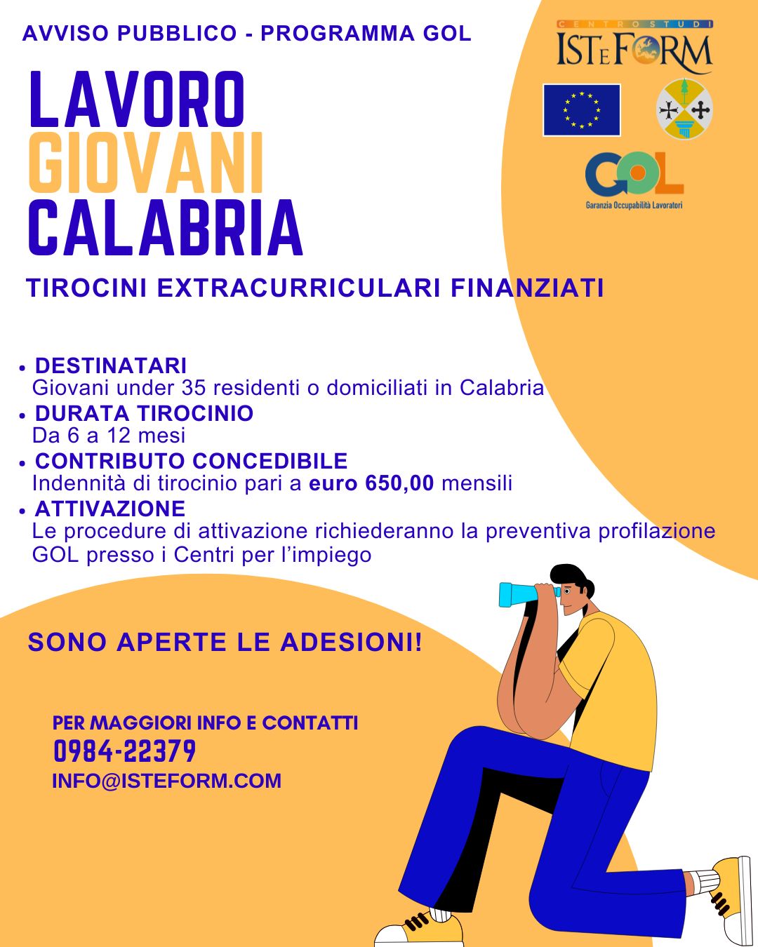 Programma Garanzia di Occupabilità dei Lavoratori (GOL) – Tirocini Extra Curriculari Retribuiti Under 35